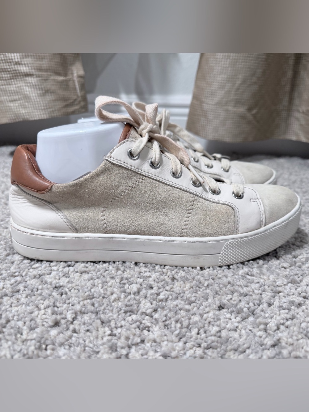 Coach Paddy Chalk Multi Suede Leather Sneakers Women’s 9.5